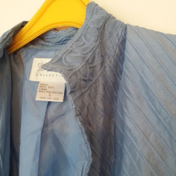 Blue Silk Blazer by Silk Club Collection - Picture 3 of 7